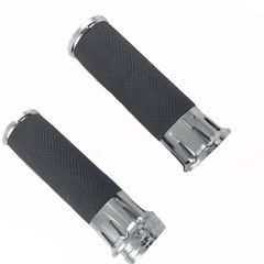 【迅速発送】JIAHER バイク グリップ 1インチ オートバイ ハンドグリップ 1ペア 25mm ブラック モーターサイクル パーツ CNC エッジ ハンドルバー グリップ 用 ハーレー スポーツスター 883 XL1200 ダイナ ソフテイル ツーリング