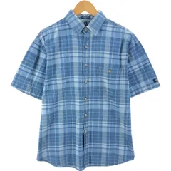 古着 ディッキーズ Dickies チェック柄 半袖 ワークシャツ メンズM相当/eaa531696