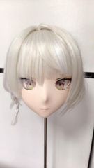 着ぐるみヘッド ウサギ耳 黒と白 兎面 全頭ヘッド ケモノ マスク