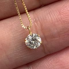 K18 ダイヤ　0.522ct　ネックレス　約45cm サイズ調整可能　1.7g