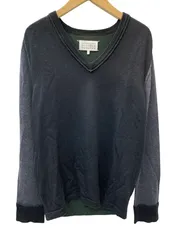 メゾン マルジェラ MaisonMargela バイカラー切替Vネックニット S30HA0812 セーター ブラック XXLサイズ 201MT-3285のサムネイル