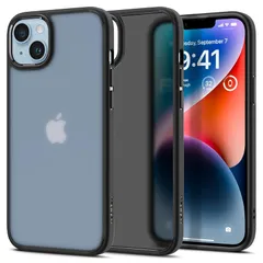 Spigen iPhone14Plus ケース 半透明 マット感 衝撃吸収 耐衝撃 ストラップホール付き 指紋防止 黄変なし 画面保護 レンズ保護 TPU バンパーケース 米軍MIL規格取得 すり傷防止 ウルトラ・ハイブリッド フロスト ACS04901  0