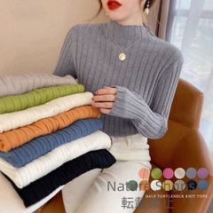 【新品未使用】リブニットトップス プチハイネック lycp193