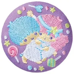 【中古】食玩 雑貨 9.リトルツインスターズ 「サンリオキャラクターズ 刺繍缶バッジ付きビスケット2」