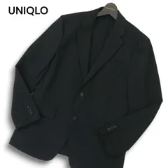 23SS★ UNIQLO ユニクロ 春夏 感動ジャケット★ ウールライク アンコン テーラード ジャケット Sz.M メンズ 黒
