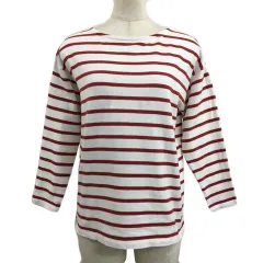 ユナイテッドアローズ A DAY IN THE LIFE UNITED ARROWS カットソー Tシャツ プルオーバー ボートネック ボーダー 長袖 白 赤 ホワイト レッド