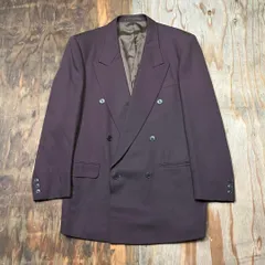 TETSU COMME CA DU MODE テッツ コムサデモード ダブル テーラード ジャケット 小豆色 90s オールド アーカイブ 古着 VINTAGE メンズ サイズ 3L MM93