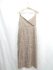 ◇ ⊂ naturalcouture ナチュラルクチュール チェック柄 キャミソール ロング ワンピース サイズF ブラウン レディース E  【1411280009222】のサムネイル