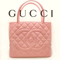 【CHANEL 優良品】シャネル 復刻トートバッグ キャビアスキン ピンク 9番台