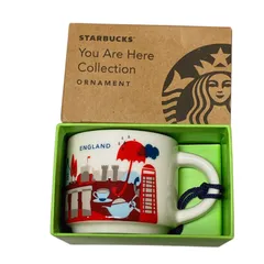 AT-137 未使用 STARBUCKS スターバックス You Are Here Collection  デミタスカップ  マグ　オーナメント ENGLAND イングランド マグカップ