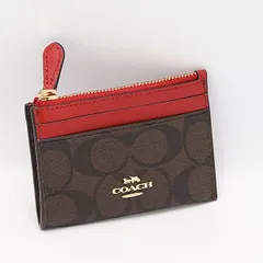 美品 コーチ シグネチャー柄 小銭入れ付 財布 パスケース メンズ/レディース KRK 2000000 NSK