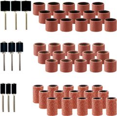 サンディング バンド ドラム サンドペーパー ルーター ヤスリ 120 240 400 番手 各15個 軸 2.35mm 各3本