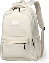 MT's SHOP リュックサック バックパック 14インチ PC収納 サイドポケット 学生 通学( アイボリー)