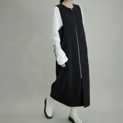 ADAM ET ROPE’ アダムエロペ ２ＷＡＹジャンパースカート 黒 フロントジップ 高級