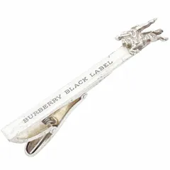 バーバリー ネクタイピン ブラックレーベル ロゴ タイピン 925 SV シルバー BURBERRY BLACK LABEL ホースマーク ブランド小物 スーツ ビジネス フォーマル メンズ 紳士 男性【中古】