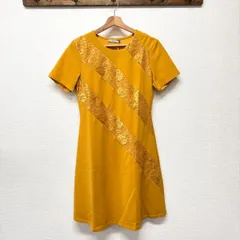 FAS　ワンピース　レース　黄色　フランス　L