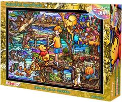【新品】テンヨー Tenyo 500ピース ジグソーパズル ディズニー くまのプーさん ストーリー ステンドグラス ぎゅっとシリーズ ステンドアート 25×36cm 