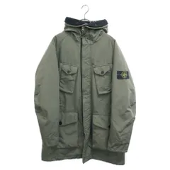 STONE ISLAND (ストーンアイランド) CTフーデッドダウンジャケット フードロゴ入り カーキ 691571499のサムネイル