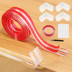 新品 コーナーガード 透明 コーナークッション 【3M+4個L型 コーナーガード】 PVC 衝撃吸収 赤ちゃ 角ガード 保護 ケガ防止 超強力接着剤 保育園 安全対策 家具の角を保護 強力両面テープ付き ピンセット付き 取り付け簡単 取り外し可能 無害 安全