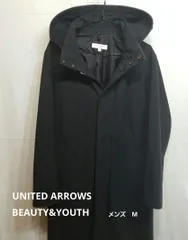【美品】【BEAUTY&YOUTH】ビューティーアンドユース フーテッドコート チャコールグレー メンズ M