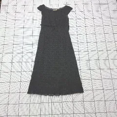 ◇ ⊂ Sybilla シビラ 通気性良好 ノースリーブ 膝下丈 ワンピース サイズM ブラック系 レディース E  【1508260029230】