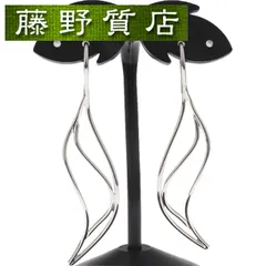 新品仕上げ済）ティファニー TIFFANY ウェーブ ピアス K18 WG ホワイト