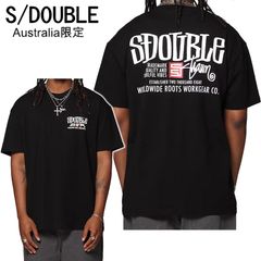 【新品】エスダブル Tシャツ S/Double AU限定 Workgear T-Shirt Black 半袖 ブラック ロゴ ストリート メンズ レディース ユニセックス 正規品