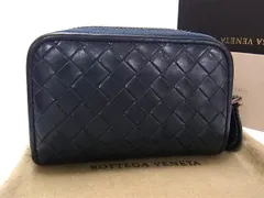 BOTTEGA VENETA ボッテガヴェネタ コインケース イントレチャート 114075 ネイビー レザー ユニセックス