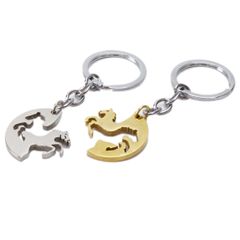 [prendre] ペアアクセサリー ペア チャーム 馬 ホース キーホルダー 軽量 記念日 プレゼント ギフト お揃い おしゃれ カップル