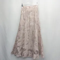 ◇ ⊂ GRL グレイル 花柄レース ロング フレア スカート サイズS ピンクベージュ系 レディース E  【1503060002698】