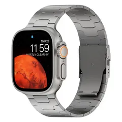 コンパチブル apple watch バンド チタニウム製 幅広モデル ULTRAモデルにマッチ apple watch series Ultra2/Ultra 49mm ウルトラ専用バンド アップルウォッチ バンド 軽量 雨、汗に強い 調節工具付