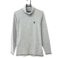 【美品】キャロウェイ 長袖タートルネックシャツ グレー スカルワッペン  メンズ M ゴルフウェア Callaway