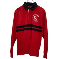 CHAPS 長袖 ラガーシャツ キッズ 160～ レッド ブラック チャップス ポロシャツ 古着卸 アメリカ仕入 a612-7573