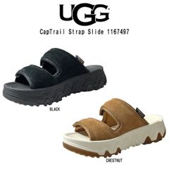 UGG(アグ)サンダル キャプトレイル ストラップ スライド スエード 厚底 春夏 スリッパ スポーツ レディース 女性用 靴 CapTrail Strap Slide 1167497