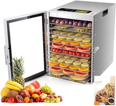 Kwasyo 800W 12層 ステンレス鋼 フードドライヤー 本格的業務用