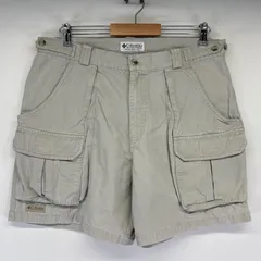 古着 コロンビア Columbia ショートパンツ ダック ハーフ 半ズボン 短パン フィッシング カーゴ w36  グレー系 メンズ
