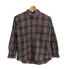 ポロジーンズ ラルフローレン 長袖シャツ チェック柄 トップス キッズ 男の子用 150サイズ グリーン×レッド POLO JEANS 【中古】