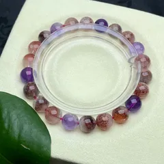 天然水晶★【スーパーセブン】★ブレスレット 天然石 8.3-8.7mm ZB6889