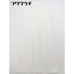 ◇ merlot メルロー 胸ポケット ノースリーブ ロング ワンピース アイボリー系 レディース  【中古】 【1106090001800】