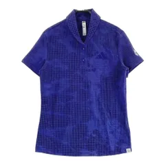 サイズ：L ADIDAS GOLF アディダスゴルフ HC7917 半袖ポロシャツ シアサッカー タイダイ柄 ネイビー系 [240101528436] ゴルフウェア レディース ストスト