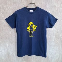 88TEES エィティーエイトティーズ Hanes BEEFY ヘインズ ビーフィー バックロゴ グラフィックプリント フロッキープリント ハワイ ホノルル ネイビー 紺 M(10-12) 150程度 Tシャツ