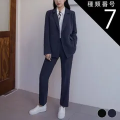 種類7:ネイビー/4L スーツ レディース パンツスーツ ジャケット パンツ テーパードパンツ セミロング オフィス OL 通勤 カジュアル ダブル 入学式 入園 卒業式 卒園式 大きいサイズ 小さいサイズ