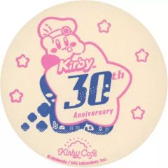 [중고] 머그컵·탕만 커비(30th) 우드 코스터 [별의 커비 커비 카페 2022] 음료 주문 특전