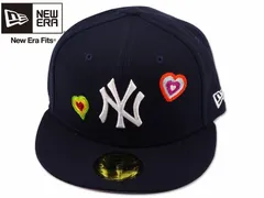 NEWERA【ニューエラ】59FIFTY CHAIN STITCH HEART NEWYORK YANKEES NAVY チェーンステッチハート ニューヨーク ヤンキース ネイビー　20987