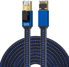 超高速対応 LAN CAT8対応 平型ナイロン編組 3M イーサネットケーブル