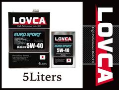 送料無料LOVCA EUROSPORT 5W-40/5L 日本製100%化学合成
