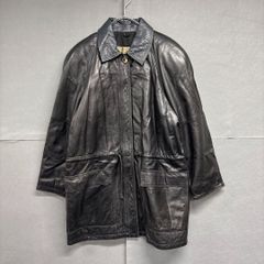 HARAJUKU MOTHERブラック レザー トレンチコート - メルカリ