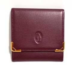 Cartier 二つ折り財布 マネークリップ ボルドー カルティエ - メルカリ