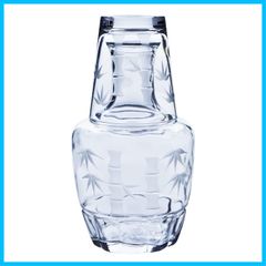 【在庫処分】冠水瓶 650ml 竹切子 本体1 東洋佐々木ガラス 冠コップ1 日本製 60-75
