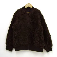 ジーユー ブルゾン ジャケット アウター ファーリーフリース キッズ 女の子用 140サイズ ブラウン GU 【中古】